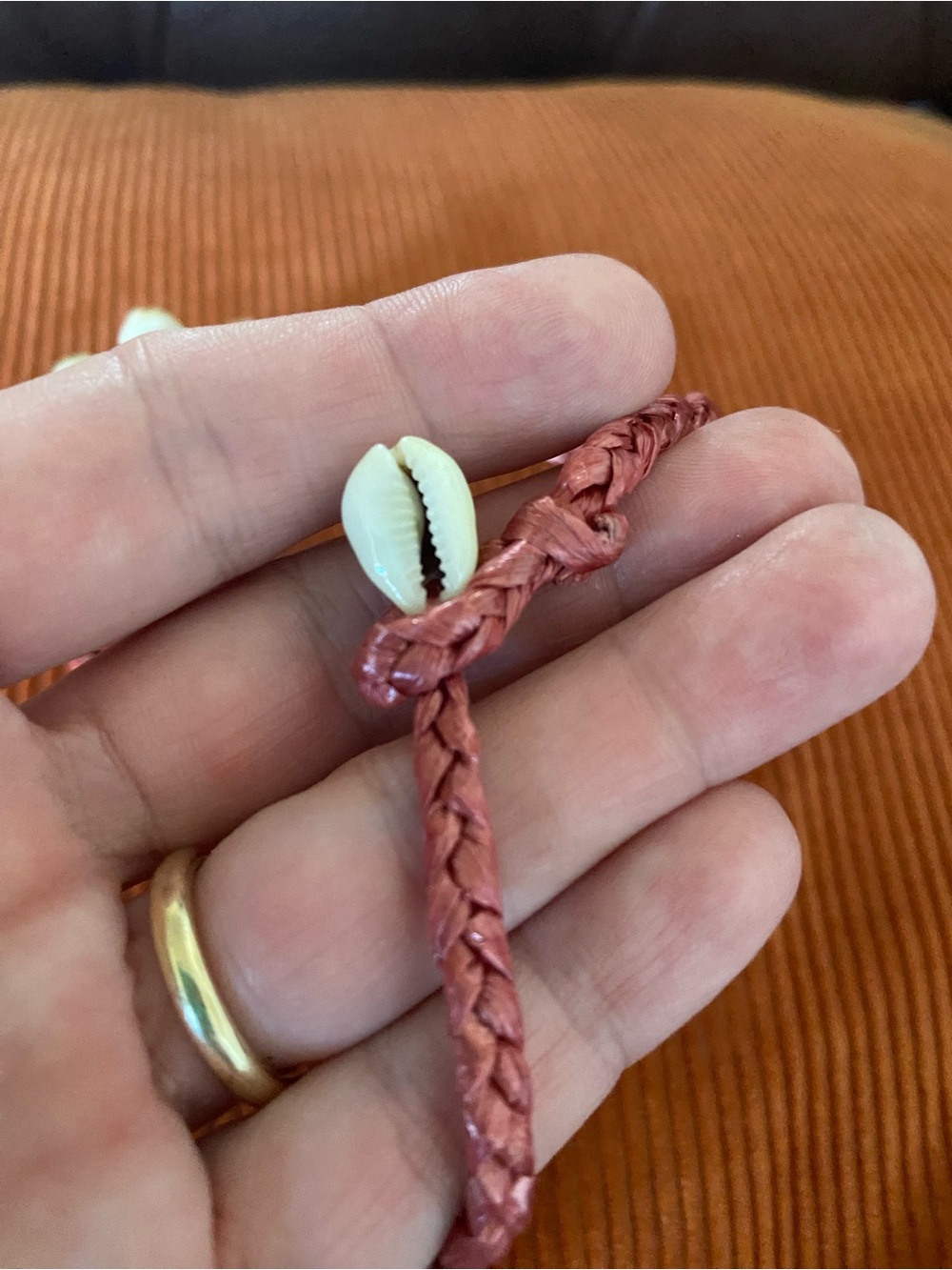 Vintage Braided/Sea Shell Choker Necklace - Picture 2 of 4